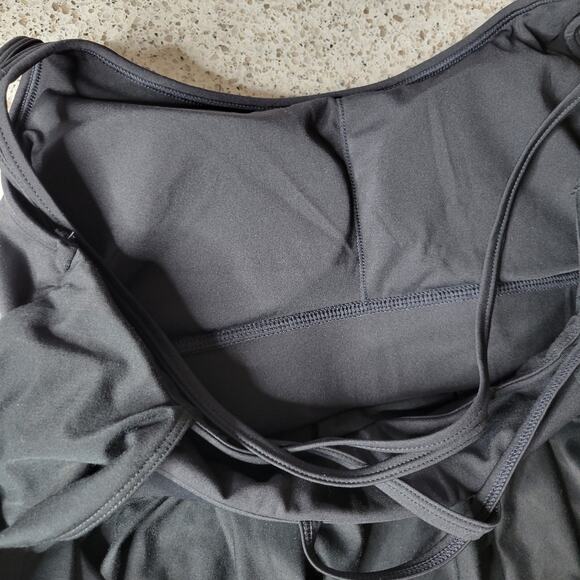 NWT Halara Double Strap Pleated Open Back Yoga Cami Top Built-in Sports Bra✨️M - Picture 10 of 16